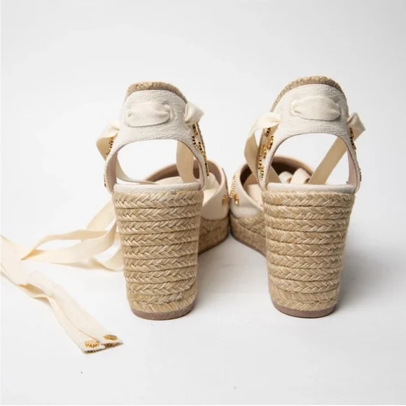 NWOB Stuart Weitzman Marguerita Stars Wedge Espadrilles 10.5 - Picture 4 of 7